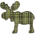 Moose Silhouette Applique Design