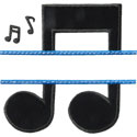 Music Name Plate Applique Design