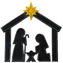 Nativity Silhouette Applique Design