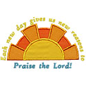 New Day Praise Lord Applique Design