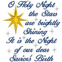 O Holy Night Applique Design