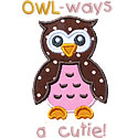 Owl Cutie Applique Design