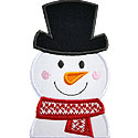 Partial Snowman Top Hat Applique Design