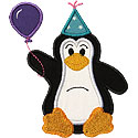 Party Penguin Applique Design