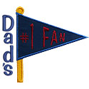 Pennant Dad Fan Flag Applique Design