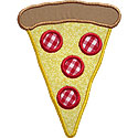 Pepperoni Pizza Slice Applique Design