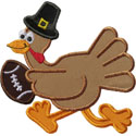 Pilgrim Football Turkey Applique Design