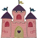 Princess Castle Applique Design