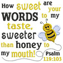 Psalm 119 Verse 103 Applique Design