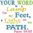 Psalm 119 Your Word Applique Design
