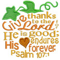 Pumpkin Bible Verse Applique Design