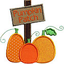 Pumpkin Patch Applique Design