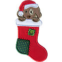 Puppy Stocking Applique Design