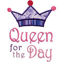 Queen For Day Applique Design