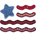 Quilted Flag Pieces Applique Design