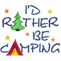 Rather Be Camping Applique Design