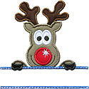 Reindeer Name Plate Applique Design