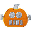 Robot Pumpkin Applique Design