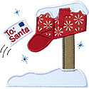 Santa Mailbox Applique Design