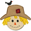 Scarecrow Face Applique Design