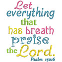 Scripture Psalm 150 Applique Design