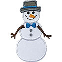 Snow Family Man Applique Design