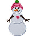 Snow Family Woman Applique Design