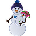 Snow Woman Baby Applique Design