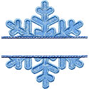 Snowflake Name Plate Applique Design