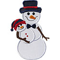 Snowman Baby Applique Design