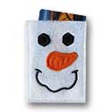 Snowman Face Gift Card In The Hoop Design