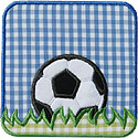 Soccer Frame Applique Design