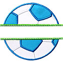 Soccer Name Plate Applique Design