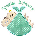 Special Delivery Twins Applique Design
