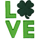St Patricks Love Applique Design