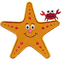 Starfish Crab Applique Design