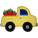 Strawberries Truck Applique Design