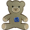 Stuffed Bear Patch Applique Design