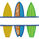 Surfboards Name Plate Applique Design