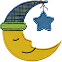 Sweet Dreams Moon Applique Design