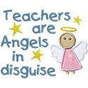 Teachers Angels Applique Design