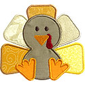 Thanksgiving Turkey Applique Design