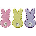 Three Bunny Tails Applique Design