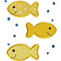 Three Fish Applique Design