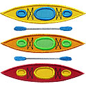Three Kayaks Applique Design