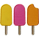 Three Popsicles Bite Applique Design