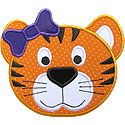 Tiger Girl Head Applique Design