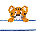 Tiger Name Plate Applique Design
