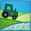 Tractor Fields Applique Design