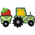 Tractor Strawberry Applique Design